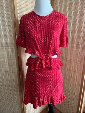 Éthope Studios Red Polka Dot Two-Piece Set Small